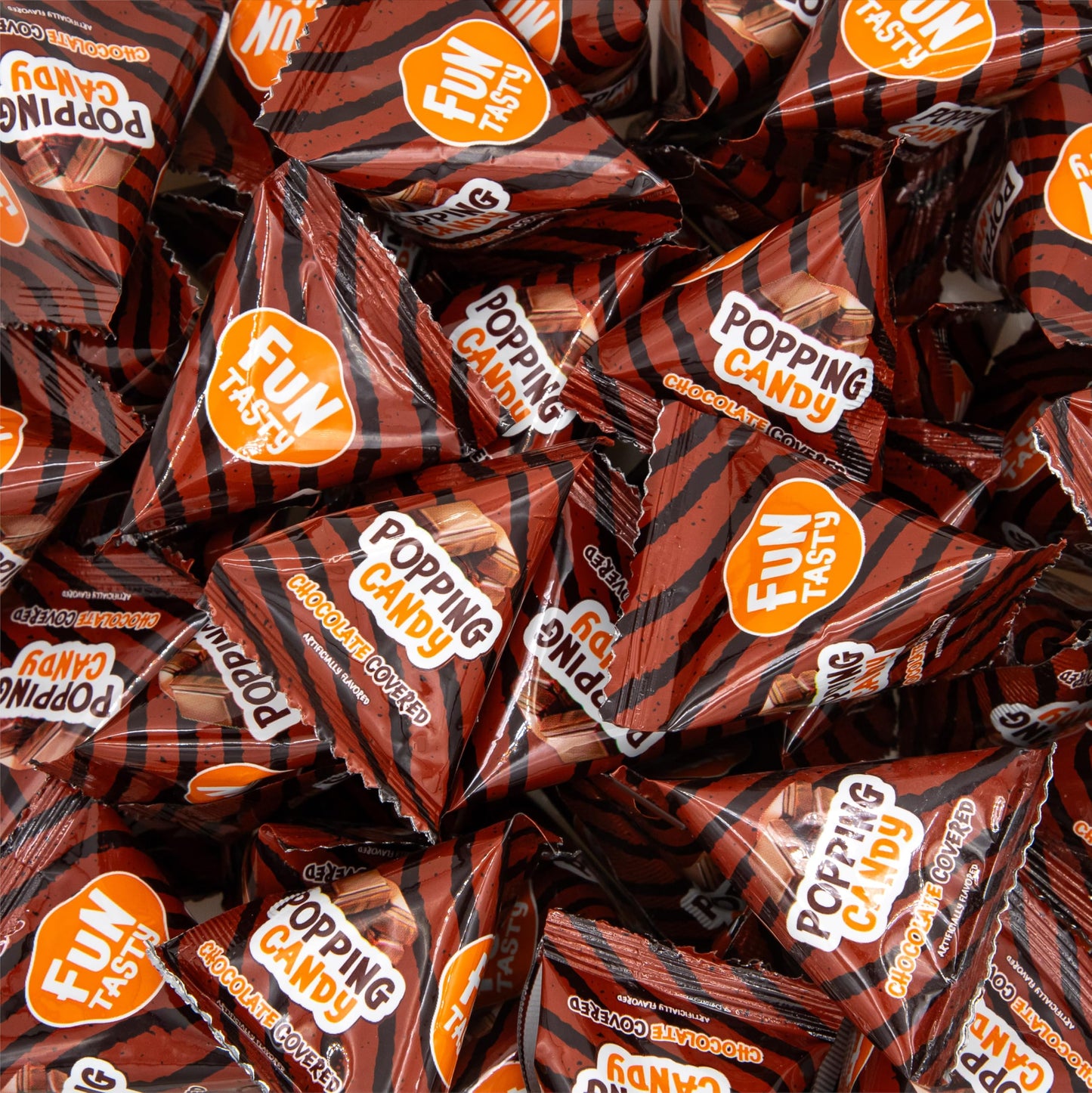 Popping Candy - 40 Mini Packs - Chocolate Rocks - Strawberry Flavored Candy Rocks - Individually Wrapped Candy for Classroom Rewards and Party Favors