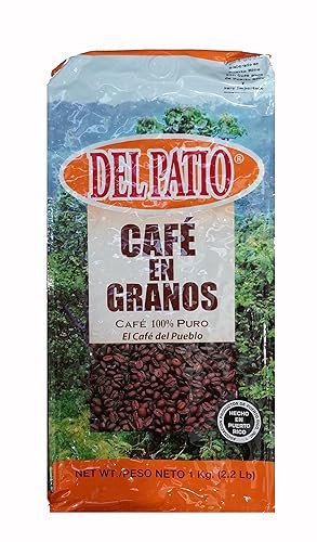 Del Patio Whole Bean Coffee (Cafe) from Puerto Rico 2.2LB Pounds