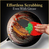 Dish Scrubbie Non-Scratch Dish Scrubber-Long Lasting & Odorless, Safe on Non-Stick, Cast Iron, Glass and Other Surfaces, Reusable Kitchen Sponge