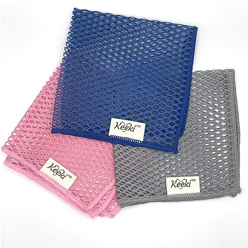 Keeki Cloth - Kitchen Cleaning Cloth, Package of 3 mesh Cloths Assortment
