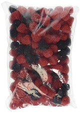 SweetGourmet Blackberry and Raspberry Gummy Chewy Jells Coated in Soft Seeds, 1.5Lb Bulk Bag