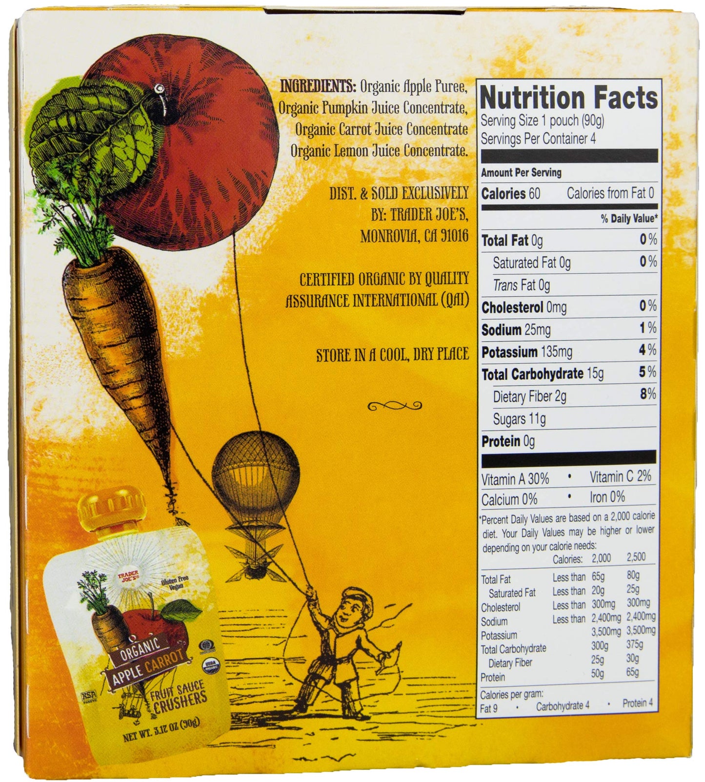 Trader Joe's Organic Apple Carrot Fruit Sauce Crushers