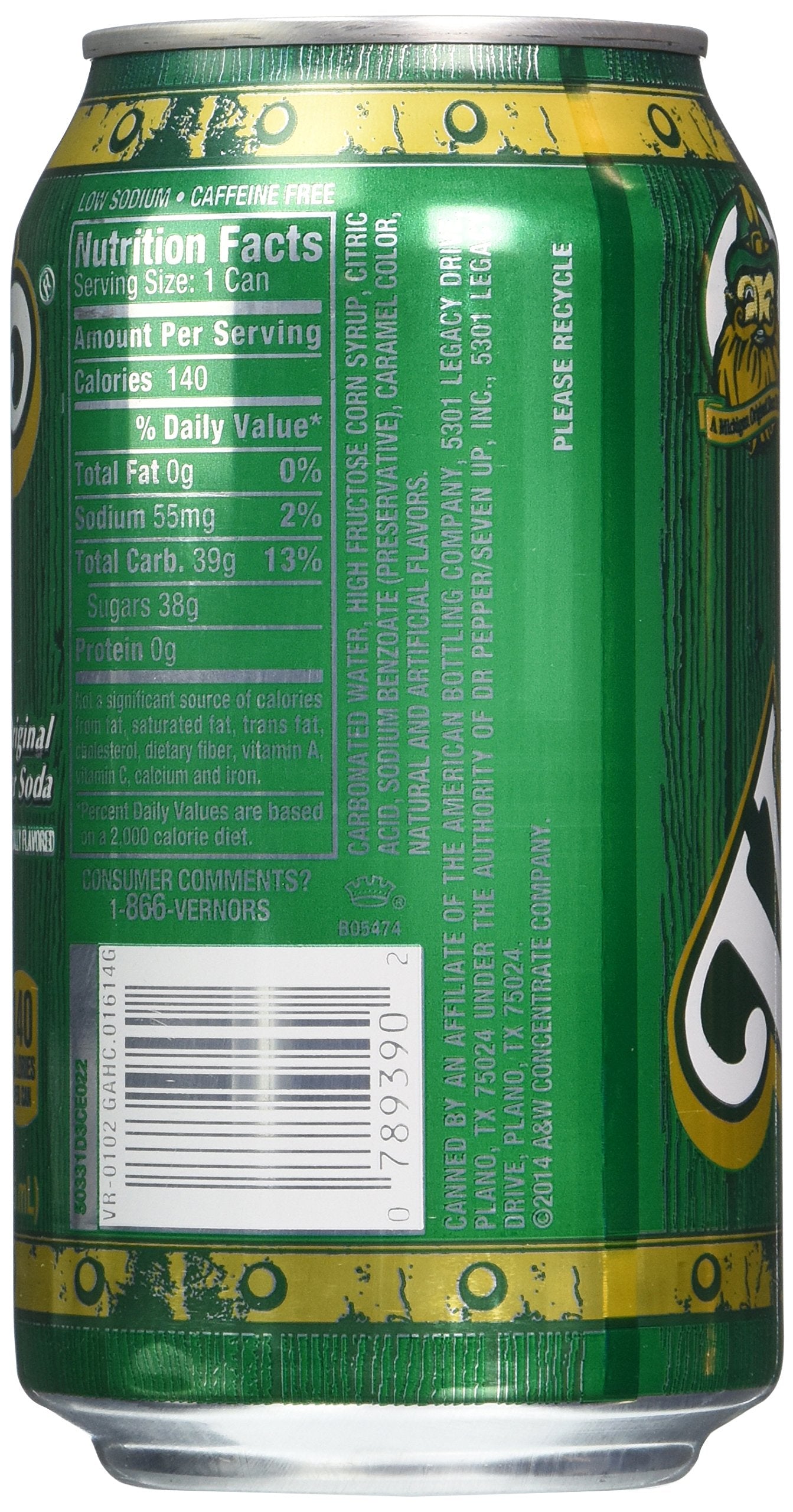 Vernors Gingerale Soda, 12 Ounce (12 Cans)