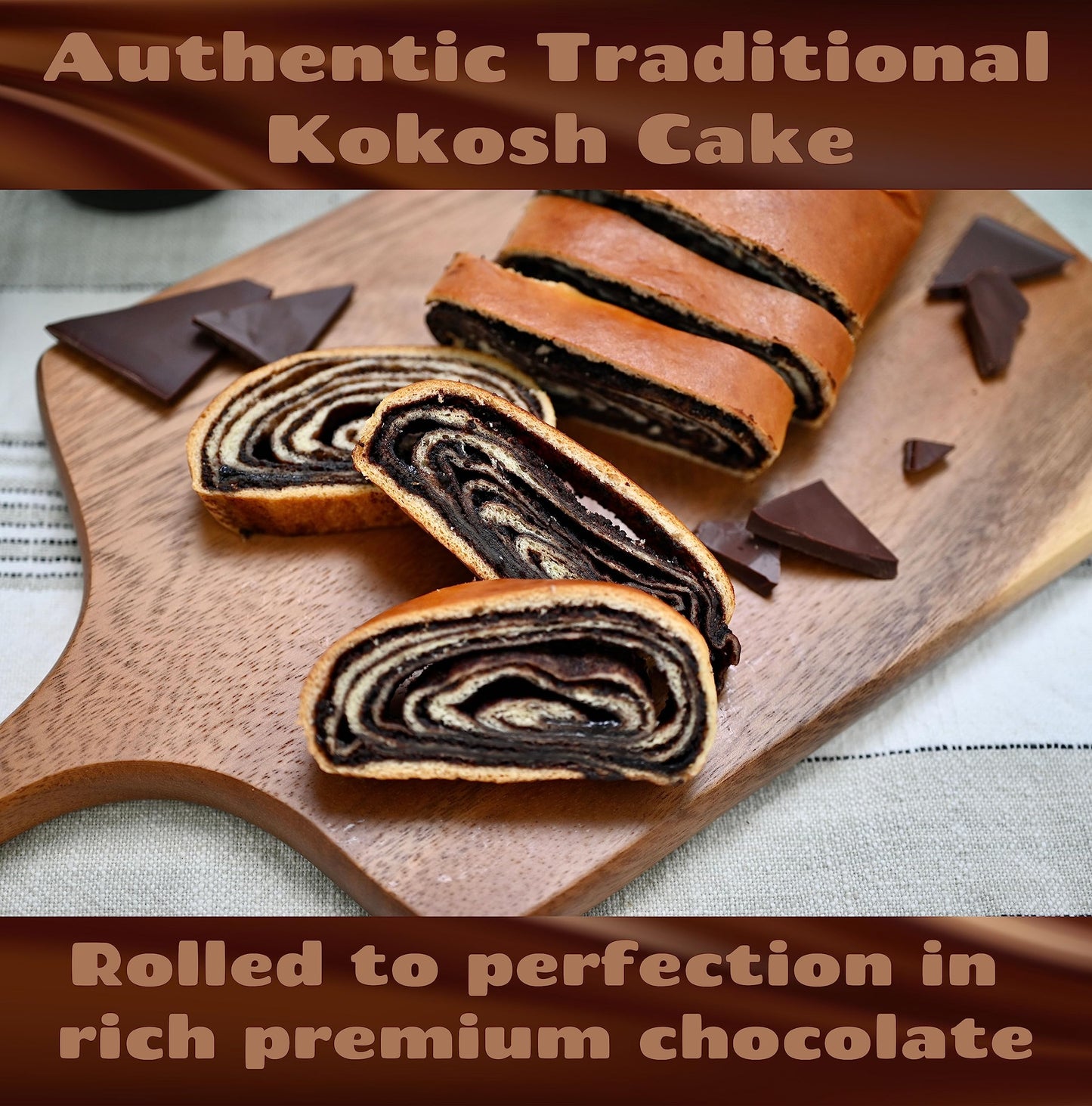 Hungarian Chocolate Kokosh Cake | Chocolate Babka Bread | Coffee Cake | Danish Pastry | Dairy & Nut Free | Fresh & Delicious |1 Loaf -15 oz Stern’s