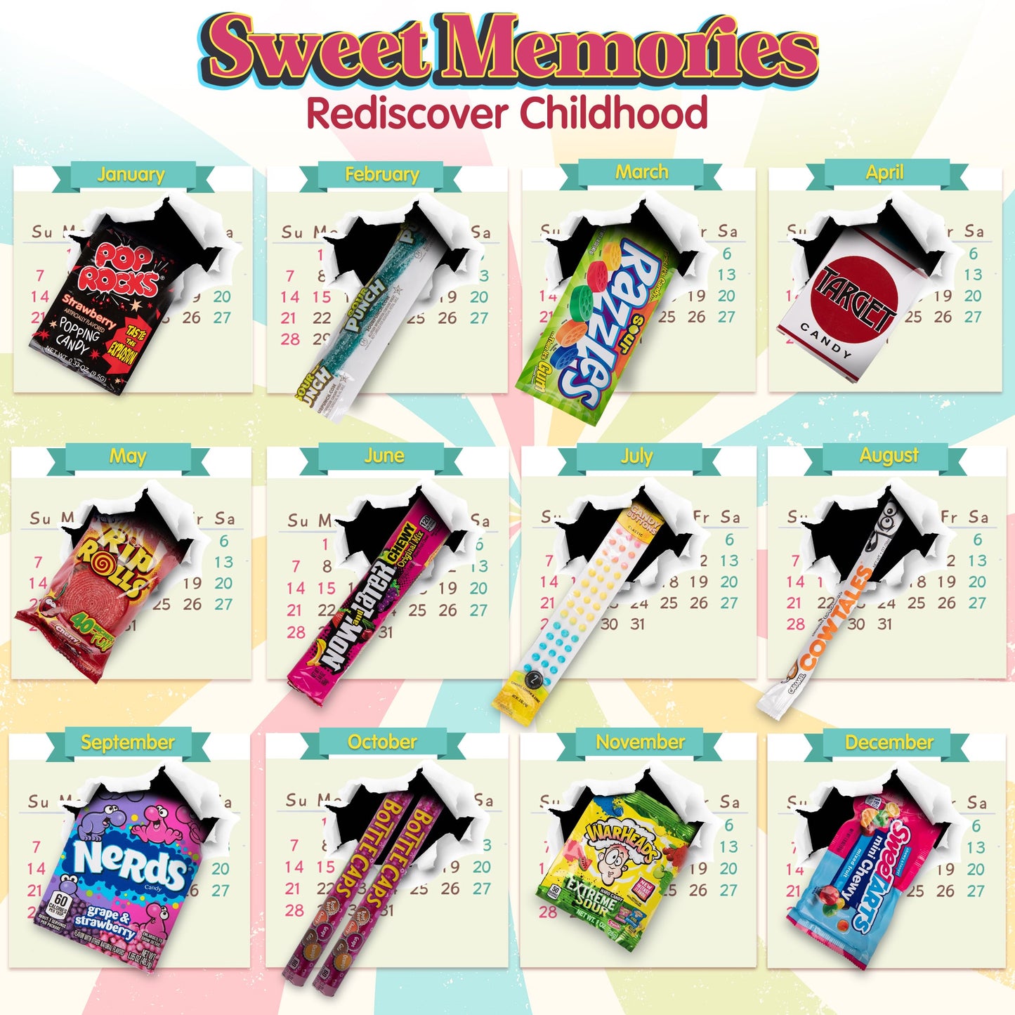 RETRO CANDY YUM ~ 1983 43rd Birthday Nostalgic Candy Gift Basket Box Assortment from Childhood for 43 Year Old Man or Woman Born 1983 Jr