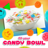 Happy Face Candy | 1 Lb Bag | Hard Candy Individually Wrapped | Assorted Fruit Flavors | Sweet & Sour Candies for Goodie Bags, Party Favors & Office