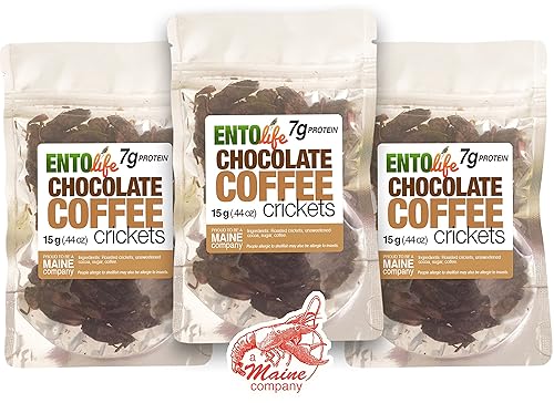 Roasted Edible Crickets - Chocolate Coffee - New Larger Size