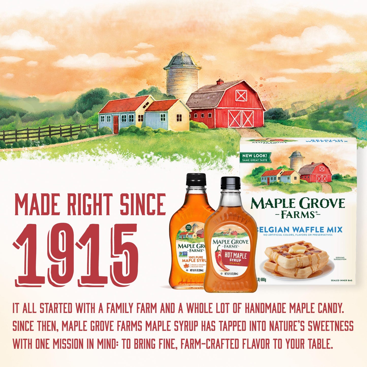 Maple Grove Farms Hot Maple Syrup, Pure Maple Syrup Infused with Dried Chilies, 8.5 oz