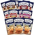 Martha White Muffin Mix Sampler Variety Pack, Pack of 12, Chocolate Chip, Blueberry, Strawberry, Cinnamon Sugar, Wildberry, Just Add Milk