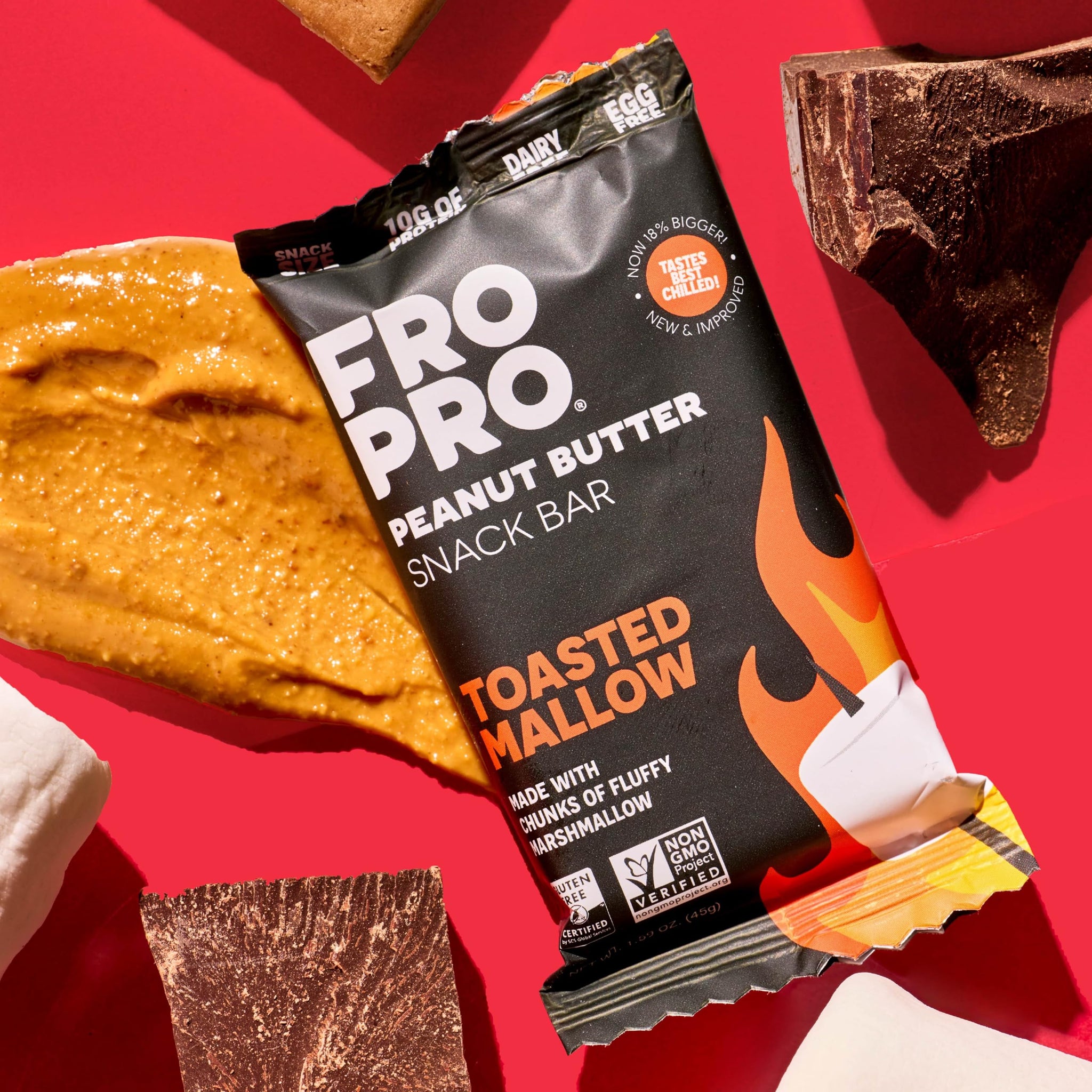 FROPRO Plant Protein Snack Bars, One Bite Crave-Worthy Taste, Honey-Sweetened Plant-Based Protein Bars, 9-10g Protein, Gluten & Dairy Free, Snack Size