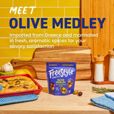 Freestyle Snacks Olive Snack Packs - As Seen on Shark Tank - Fresh Pitted Green & Kalamata Olives, Jumbo-Sized, Grown in Greece, All Natural, Non-GMO