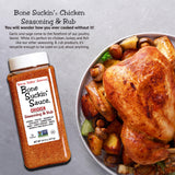 Bone Suckin' Chicken Seasoning & Rub - 23.9oz - with Garlic & Sage - Non-GMO, Gluten-Free, Fat-Free, Kosher, Pareve, No MSG!