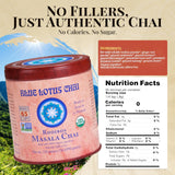 Blue Lotus Chai - Rooibos Flavor Masala Chai - Makes 65 Cups - 2 Ounce Masala Spiced Chai Powder with Organic Spices - Instant Indian Tea No Steeping