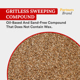 Partners Brand Gritless Floor Sweeping Compound - 50 LB. Bag | Commercial Grade, Sand-free Formula for Use on Finished Floors & Dust Control