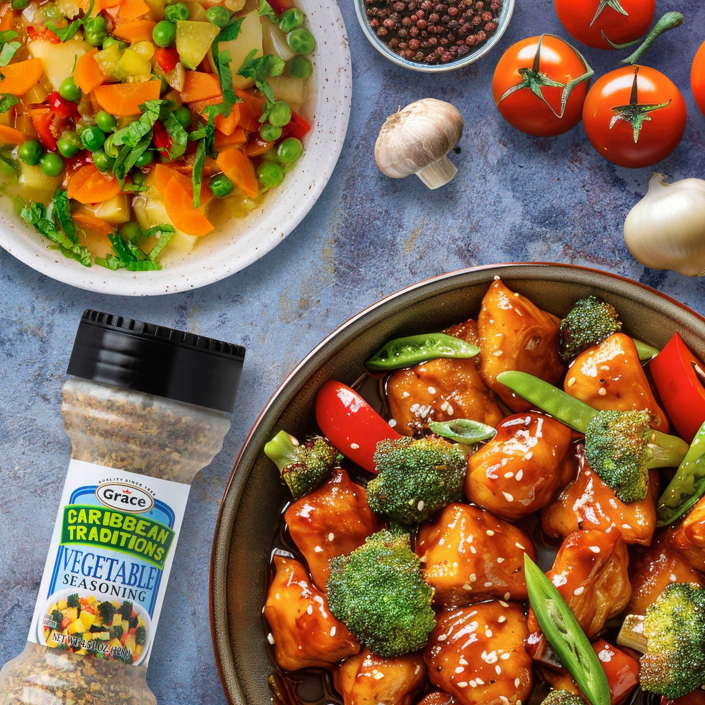 Grace Caribbean Traditions Vegetable Seasoning - 2 Pack - Jamaican Garden Vegetable Seasoning - Veggie Seasoning