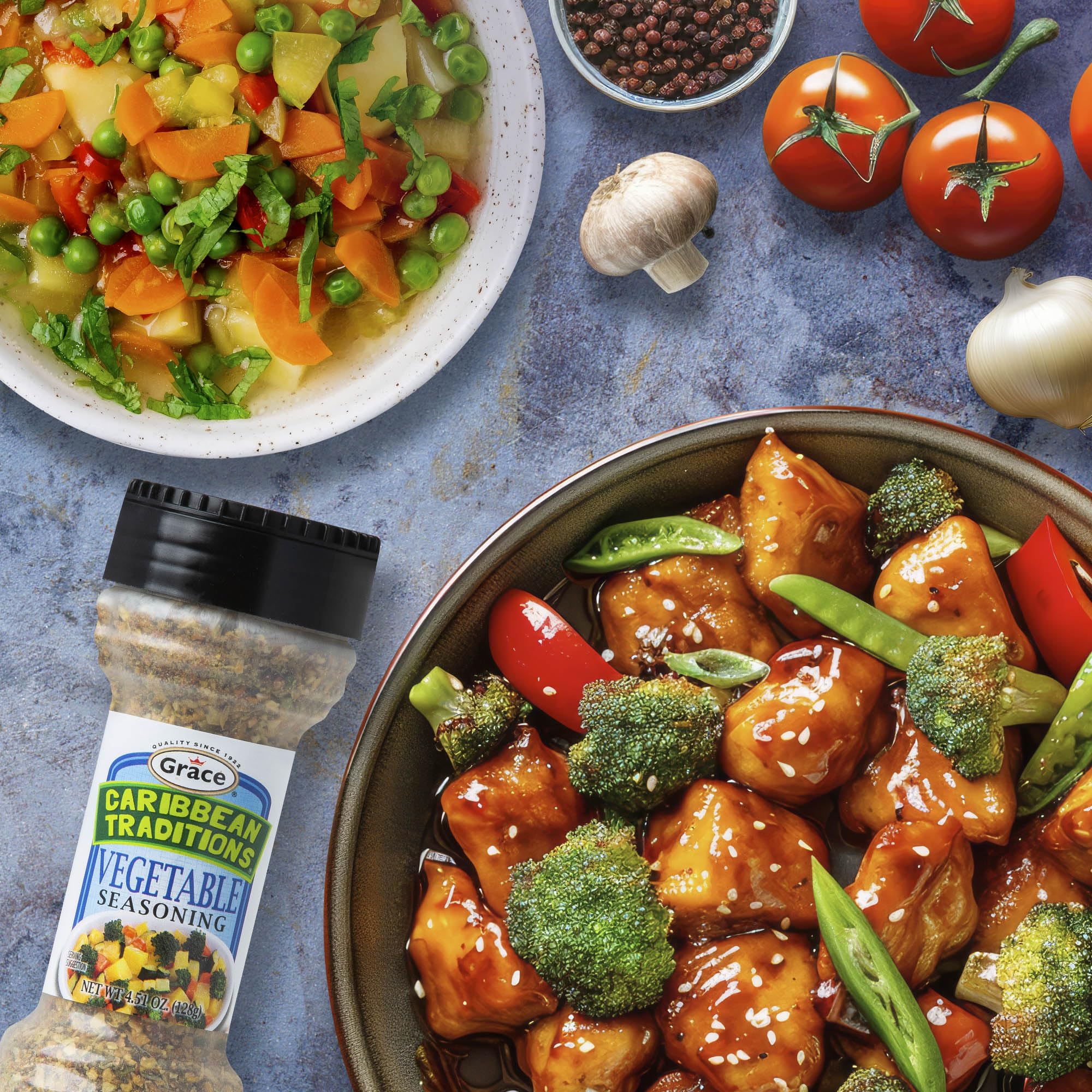 Grace Caribbean Traditions Vegetable Seasoning - 2 Pack - Jamaican Garden Vegetable Seasoning - Veggie Seasoning