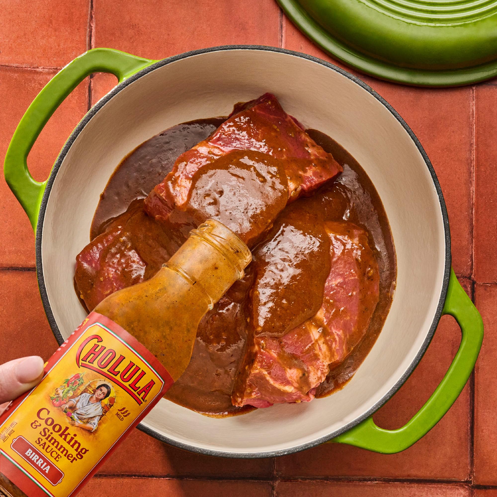 Cholula Cooking & Simmer Sauce, Birria, For Birria Tacos, Slow-Cooked Beef, Stew, Quesadillas and More, 12 fl oz