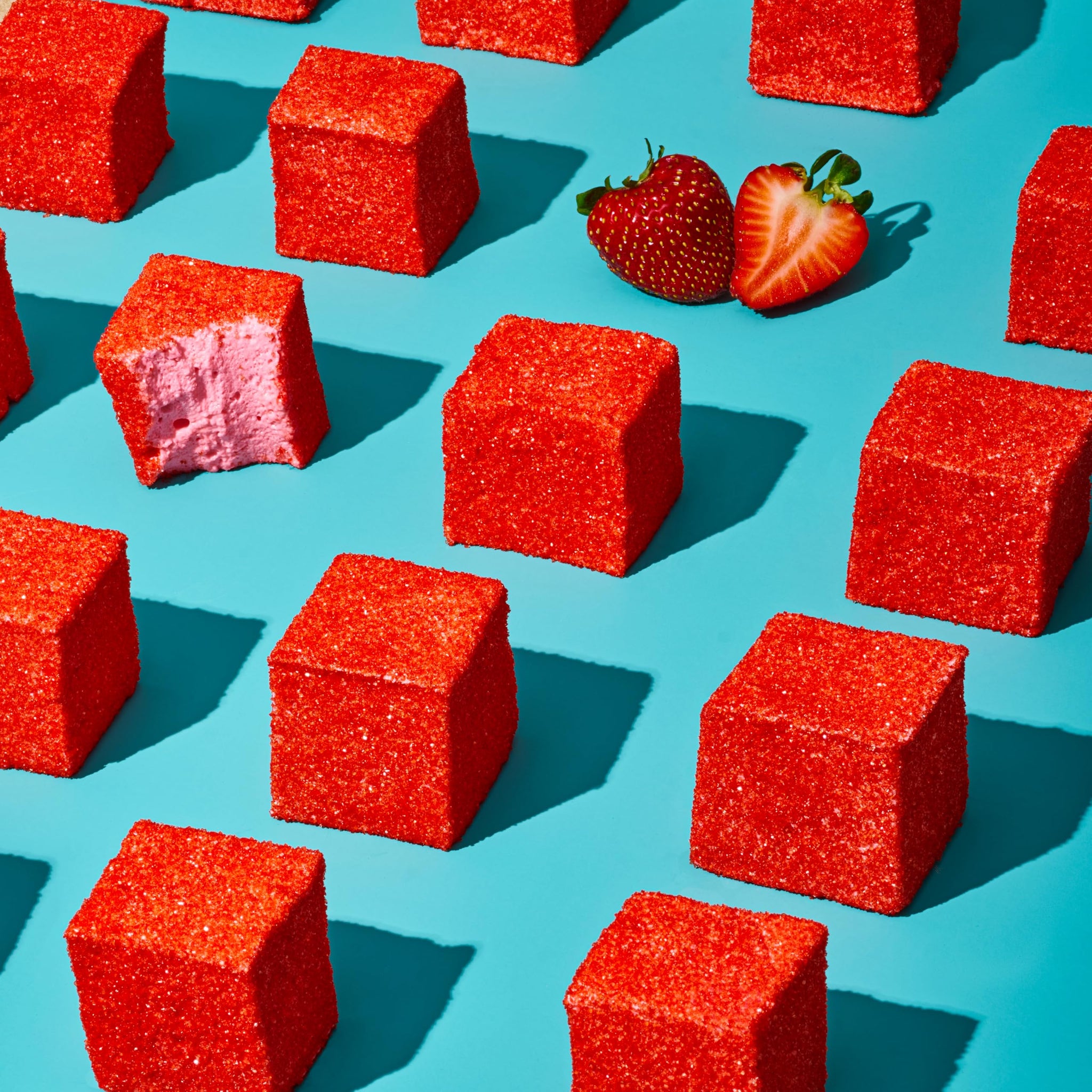 The Marshmallow Shop Strawberry Gourmet Marshmallows (6 Count) - Handcrafted Strawberry Flavored Marshmallows, Artisanal Candy for S’mores & Baking