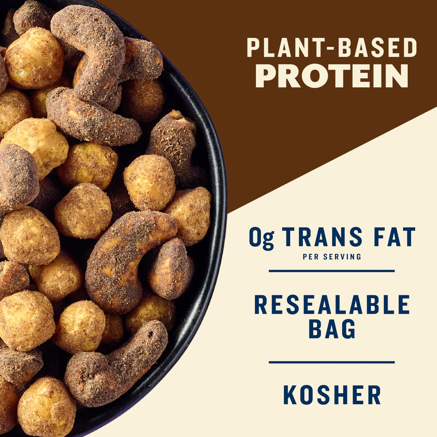 PLANTERS Nut Duos, Flavored Nuts Snack Pack - Cocoa Cashews & Espresso Hazelnuts 5oz