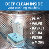 SANI 360° Washing Machine Cleaning tablets, 12 pack is Formulated with Enzyme, Deep Cleans and Deodorizes Front and Top Loading Washers use up