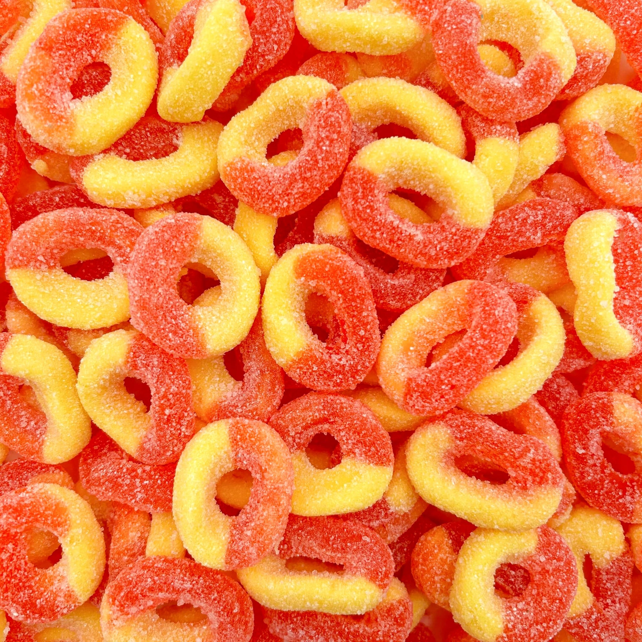 Peach Rings Gummy Candy | 1 Lb Bag | Classic Sweet and Sour Candy | Gummy Rings with Chewy Texture | Nostalgic Peach Gummies for Snacking, Parties
