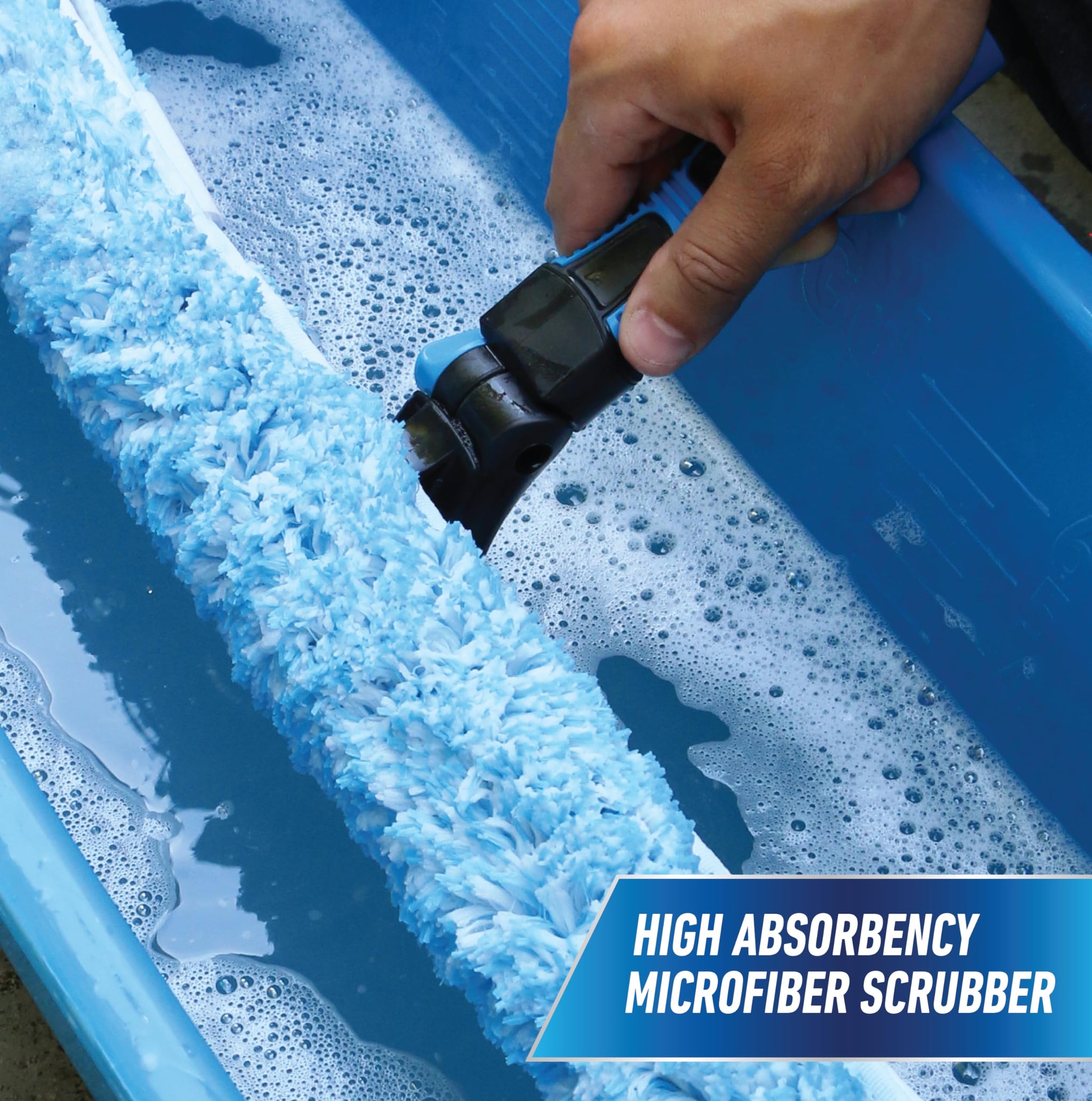 Unger Professional Connect and Clean 18” Proflex 2-in-1 Squeegee and Scrubber, High Access Window Cleaning Tool with Pivoting Head, Commercial