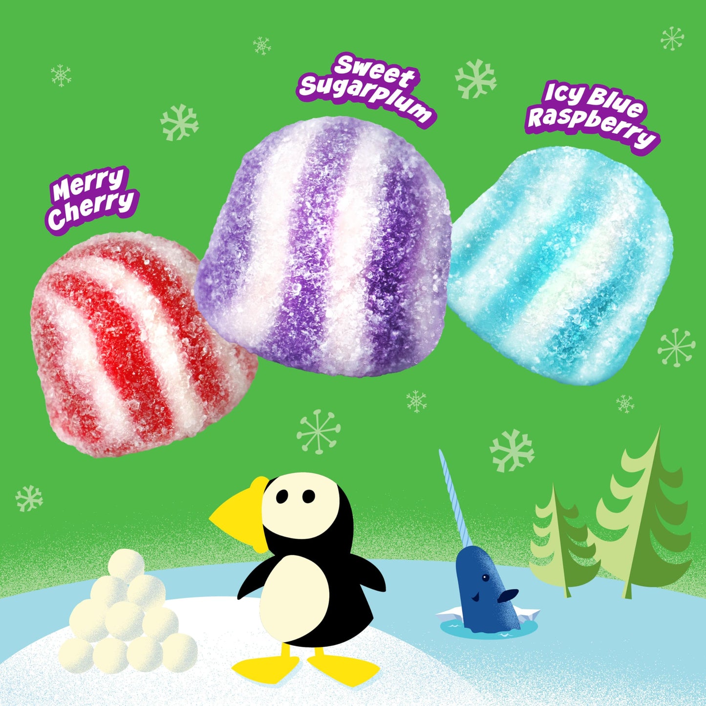 Brach's Elf™ Swirly Twirly Gum Drops, Holiday Candy, 3 oz