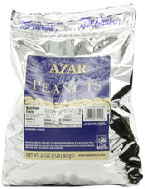 Azar Nut Company Peanuts, Dry Roasted, Unsalted, 32-Ounce Resealable Bags (Pack of 3)