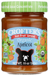 Crofters Organic Apricot Just Fruit Spread, 10 oz
