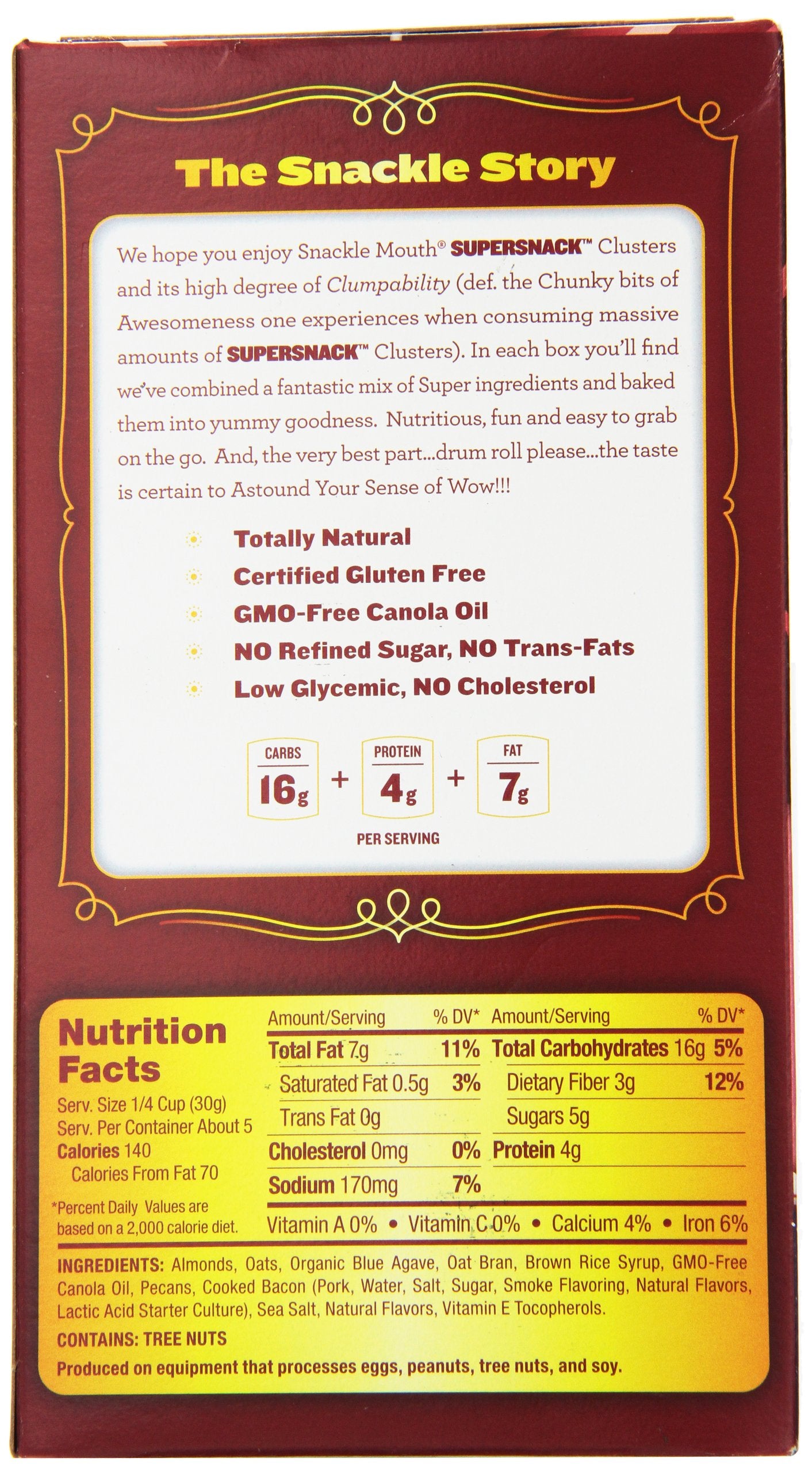 Snackle Mouth Supersnack, Bacon Maple, 5.5 Ounce