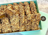 MalibuGift Gourmet English Toffee Candy Sticks in 1 lb Fancy Candy Box, Doused in Gourmet Chocolate and Rolled in Roasted Almonds