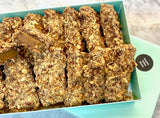 MalibuGift Gourmet English Toffee Candy Sticks in 1 lb Fancy Candy Box, Doused in Gourmet Chocolate and Rolled in Roasted Almonds