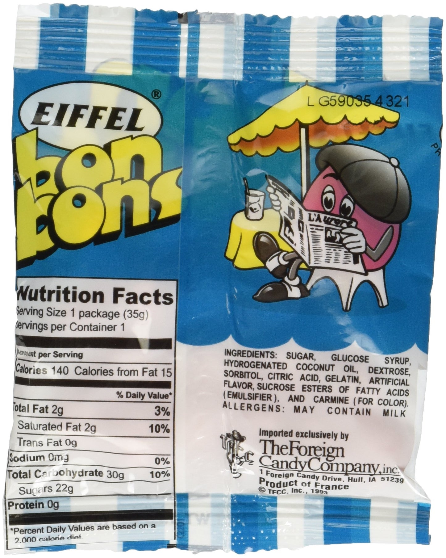 Eiffel Bon Bons 1.25 Ounce 12 Count (Strawberry)