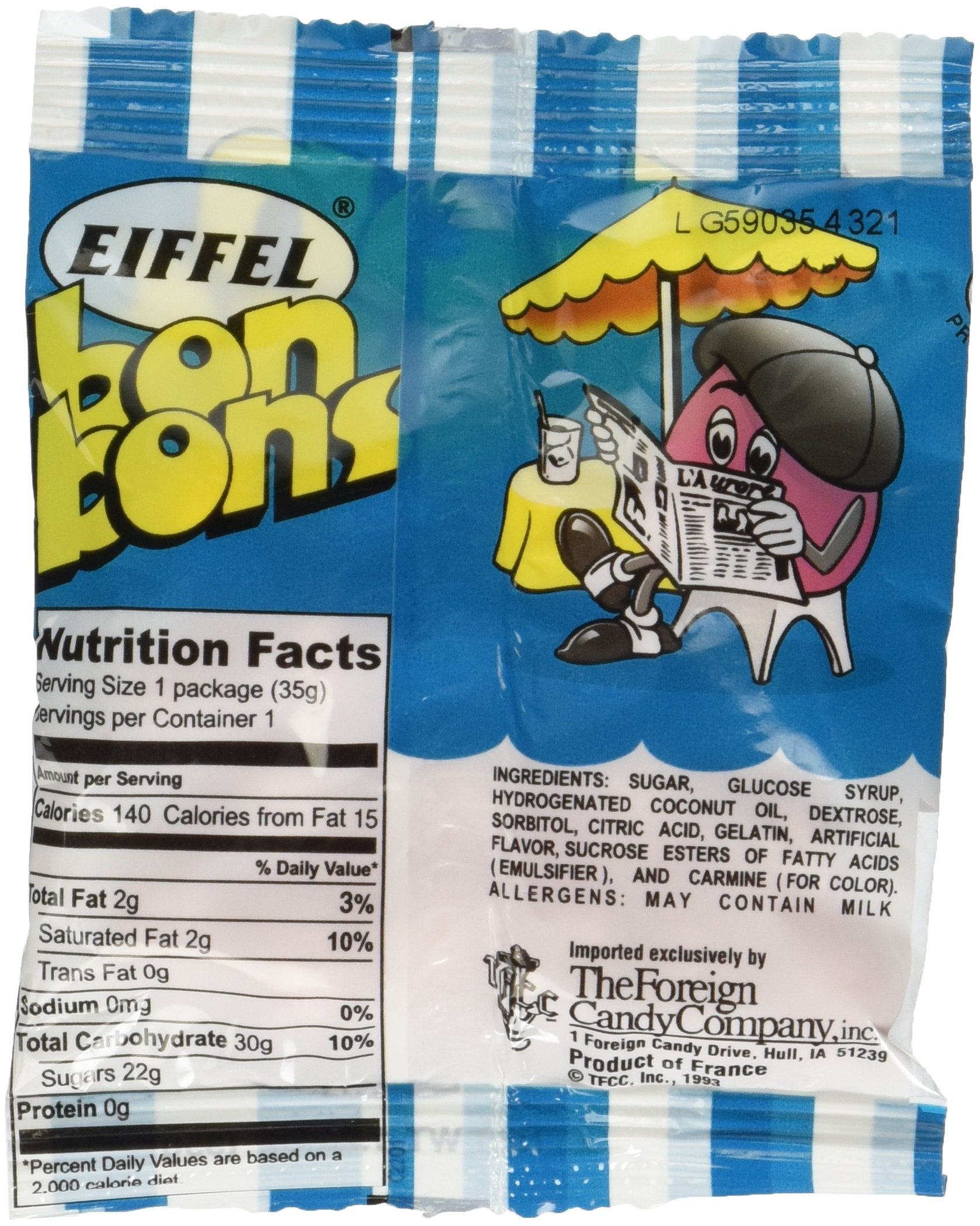 Eiffel Bon Bons 1.25 Ounce 12 Count (Strawberry)