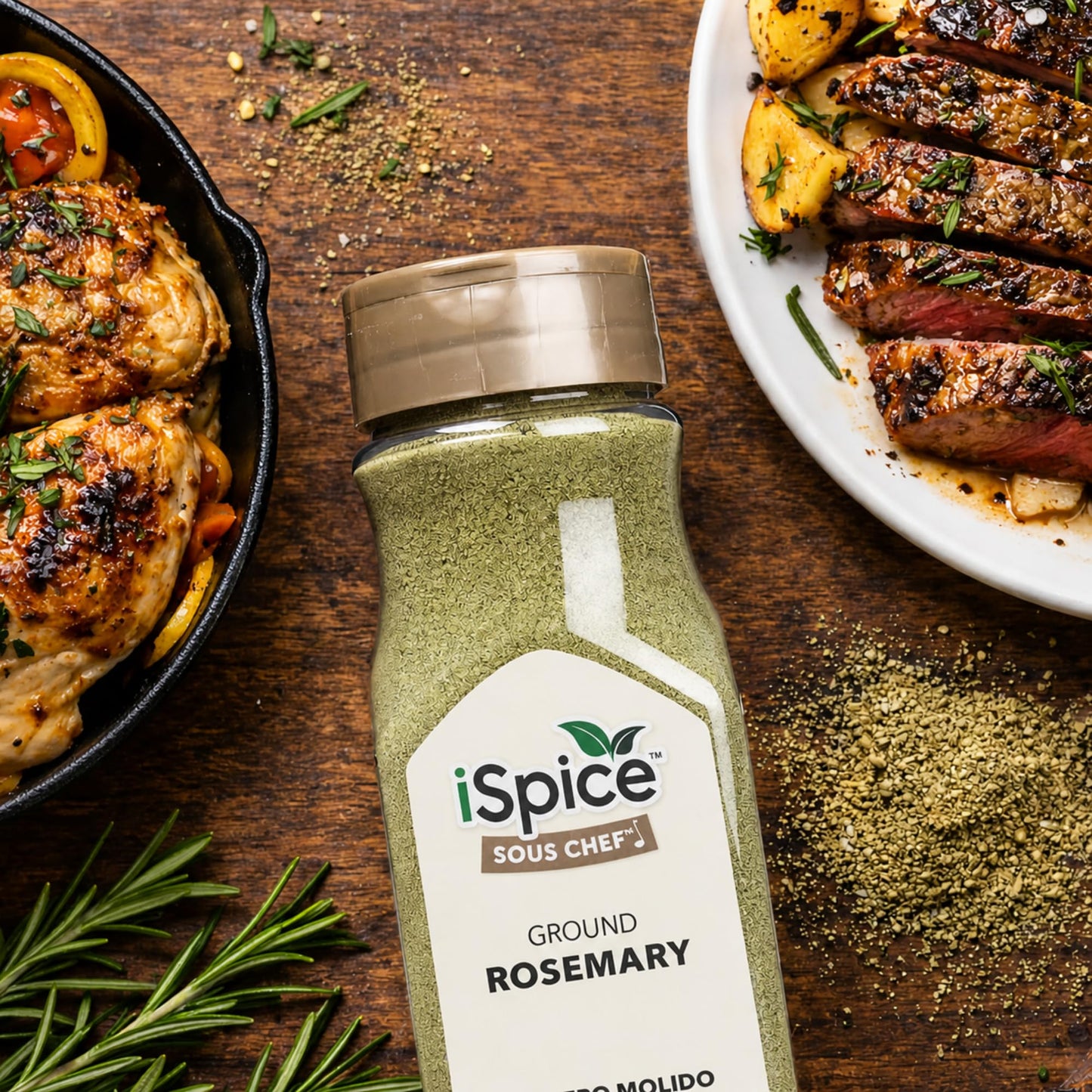 iSpice | Rosemary Ground | 4 OZ | Premium Herbs, Culinary boost | Kosher