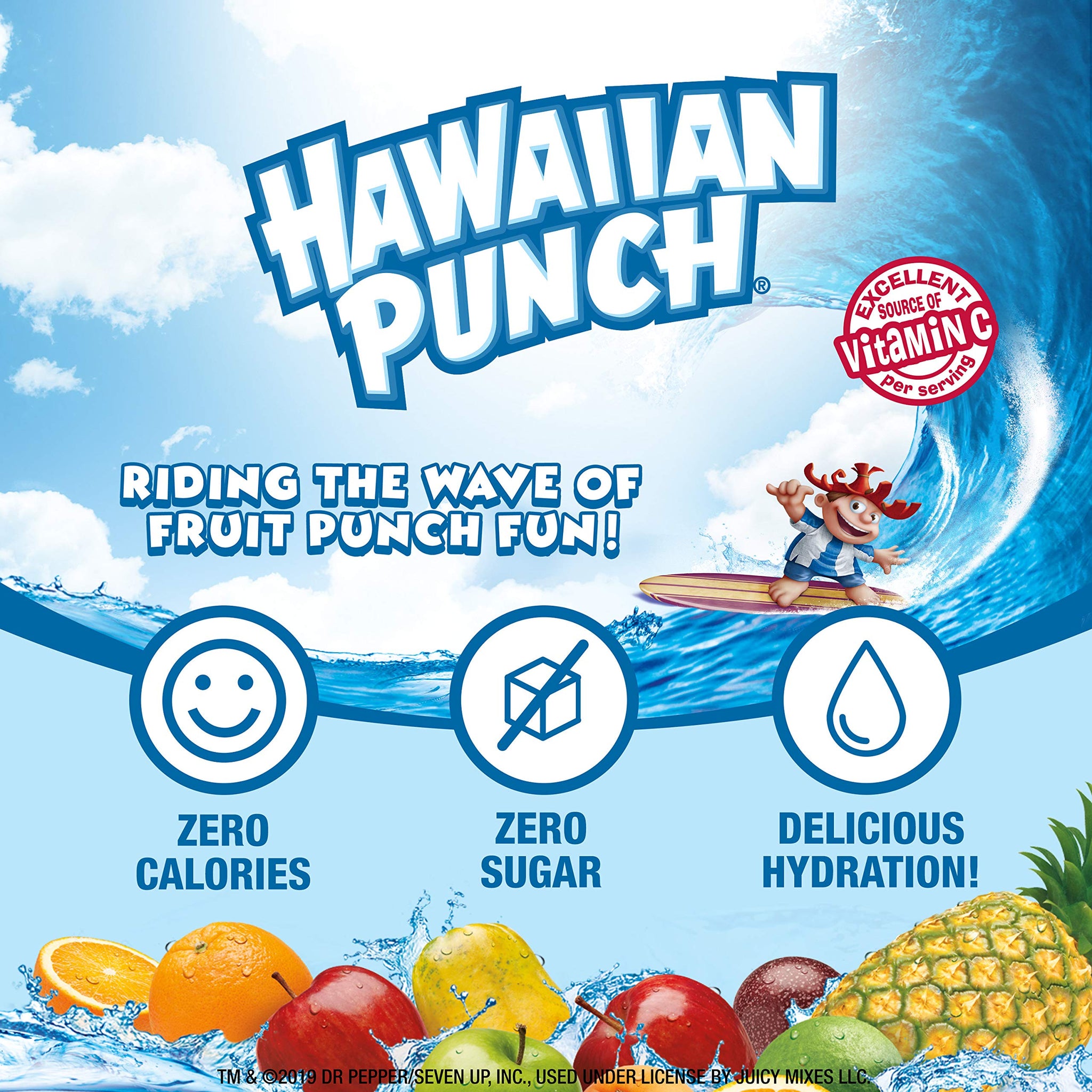 Hawaiian Punch, Fruit Juicy Red, Liquid Water Enhancer - New, Better Taste! (4 Bottles, Makes 96 Flavored Water Drinks) - Sugar Free, Zero Calorie