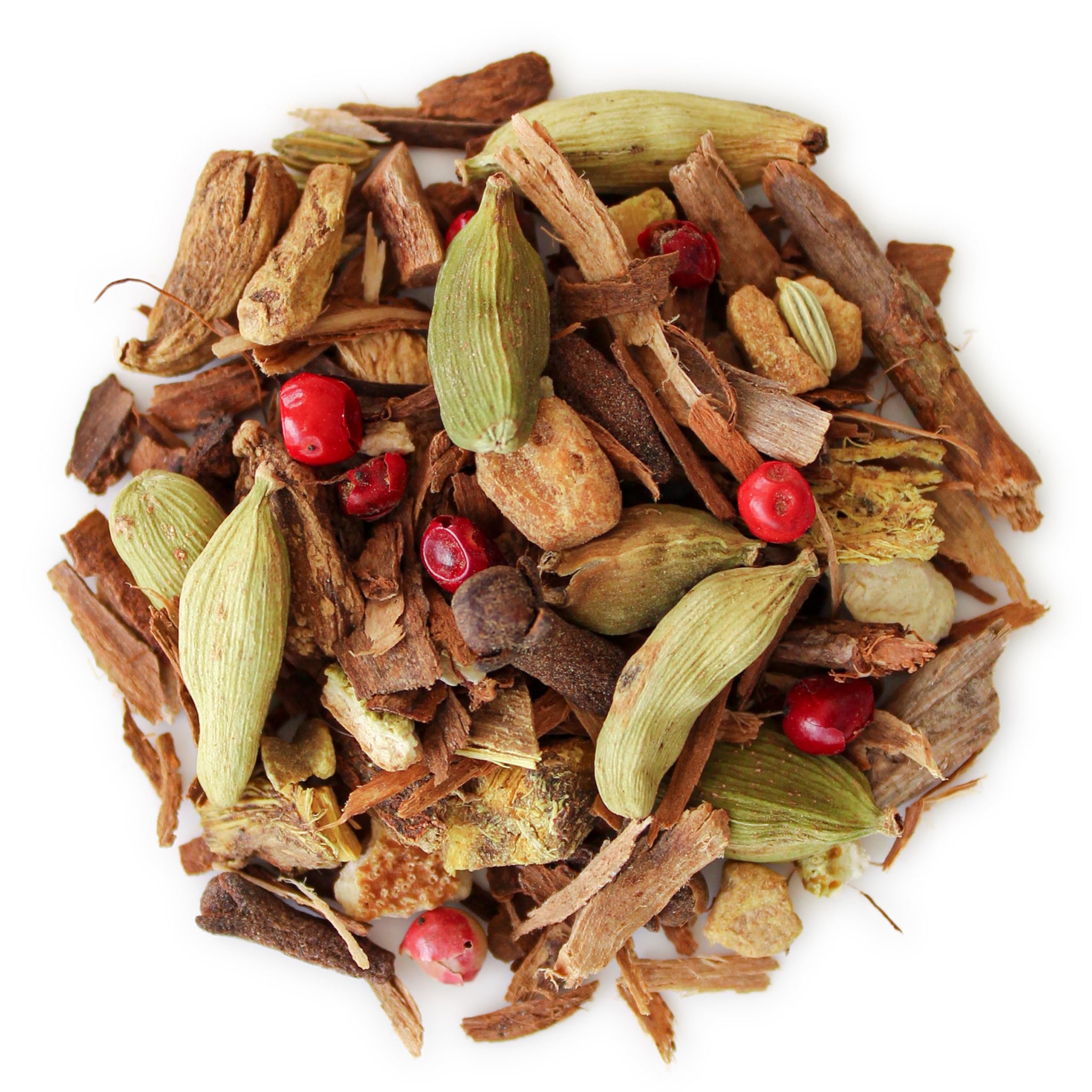 Teabloom Earthbound Essence Loose Leaf Herbal Tea with Orange, Ginger & Chai Spices | Warm Cinnamon & Citrus Blend | Canister Makes 35-50 Cups |