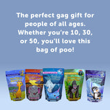 The Original Bag of Poo®, Giraffe Poo (Orange Flavor Cotton Candy) Novelty Poop Gag Gift. Free sticker inside.