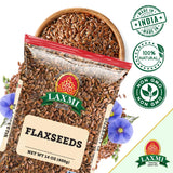 LAXMI Whole Flax Seed - Natural High Fiber, Non-GMO, 14 oz Plant-Based - Whole Flaxseed for Baking, Cooking and Asian Cuisine