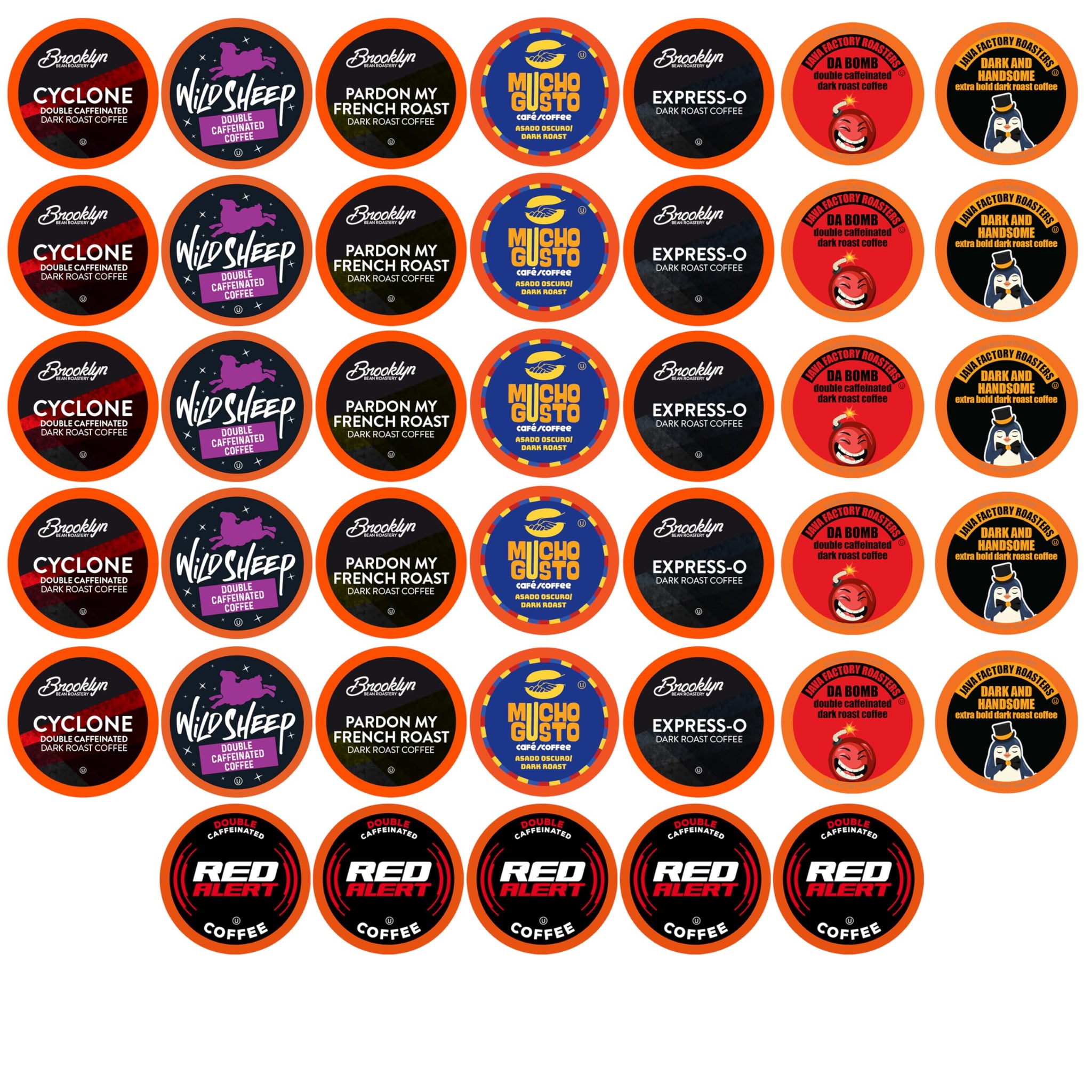 Best of the Best Pods, Variety Pack for Keurig K Cup Brewers, - Strong and Regular Coffee Lovers, Great Gift - 5 Cups of Each, High Caffeine Coffee