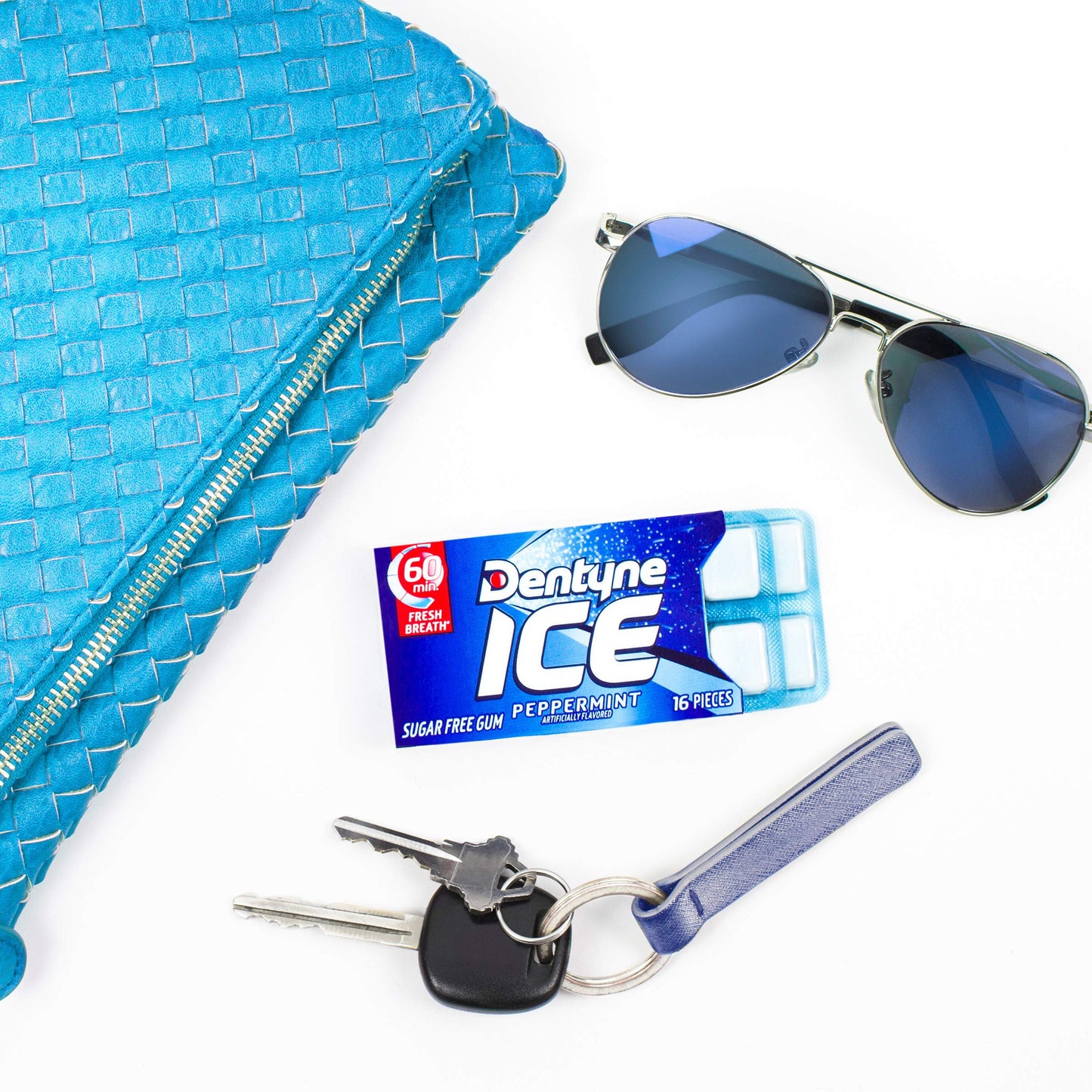 Dentyne Ice Peppermint Sugar Free Gum, 3 Packs of 16 Pieces (48 Total Pieces)