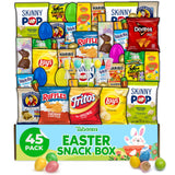 Easter Snacks Care Package Gift Box - Snack Box Gift Basket - Large Variety Snacks, Candy & Treats for College Students, Adults, Kids - 45 Count