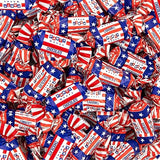 Patriotic Candy | 2-Pound Bag | 4th of July Candy | Chocolate Caramels | Red White and Blue Candies Individually Wrapped | Bulk Parade Taffies
