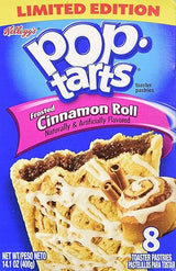 Kellogg's®, Pop-Tarts®, Cinnamon Roll, Frosted Toaster Pastries, 8 Count, 14.1oz Box (Pack of 6)