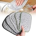 jlzzting Double Side Non Scratch Wire Dishcloths,Reusable Wet and Dry Wire Dishwashing Rags for Kitchen,Sinks,Pots,Pans (5pcs)
