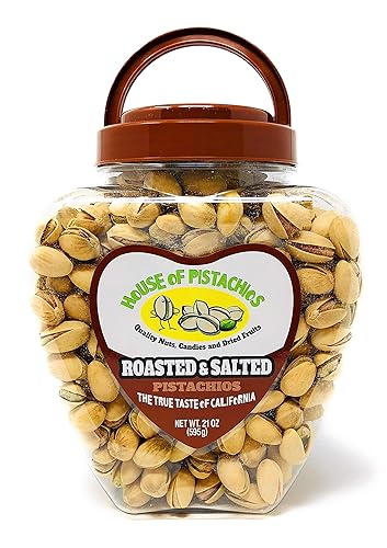 House of Pistachios' Roasted and Salted Pistachios - Real Flavor, Family Recipe, California Grown, 21 Ounces