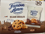 Famous Amos Belgian Chocolate Chip Cookies, Box of 30-1 oz Single Packs