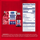 Ocean Spray 100% Juice, Cranberry Juice, 10 Ounce Bottle (Pack of 6)