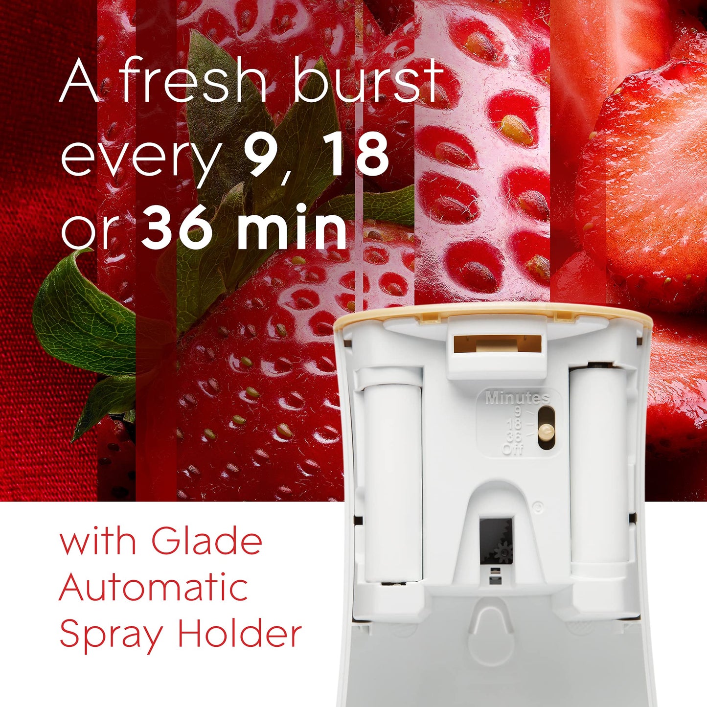 Glade Automatic Spray Air Freshener Refill, Berry Pop, 6.2 oz
