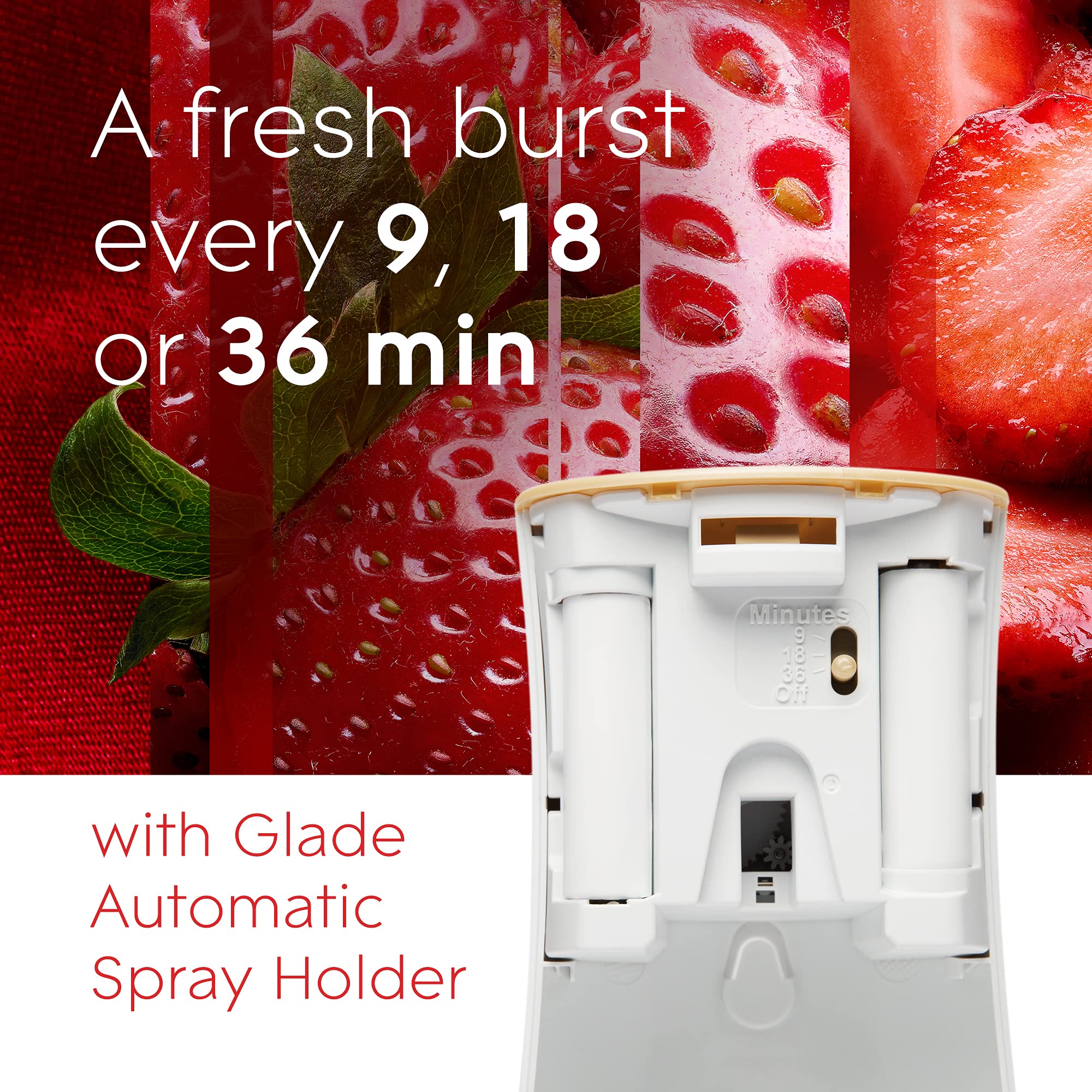 Glade Automatic Spray Air Freshener Refill, Berry Pop, 6.2 oz
